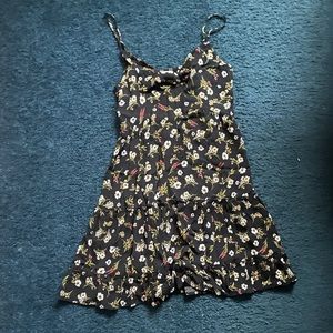 Short Black Floral Sundress